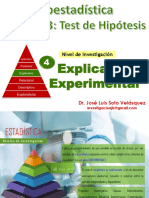 Bioestadística: Test de Hipótesis Nivel EXPERIMENTAL o EXPLICATIVO Por Bioq. José Luis Soto Velásquez (4-4)