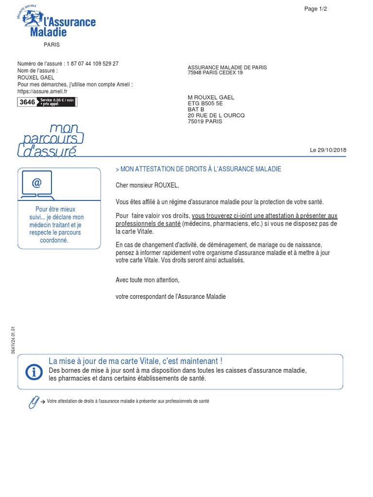 Attestation D Assurance