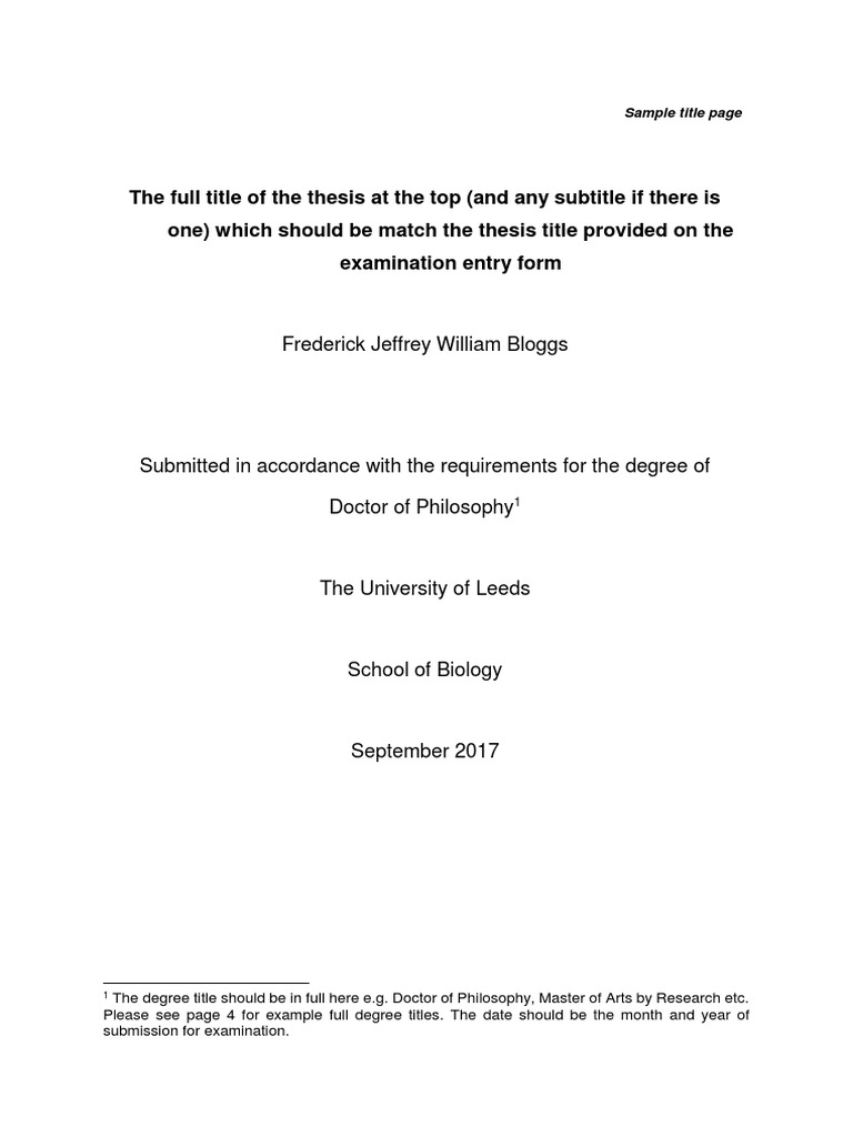 the dissertation title