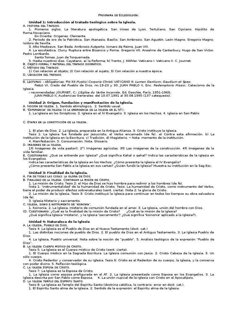Historia y Naturaleza de la Iglesia | PDF | Iglesia Católica | Cristo ...