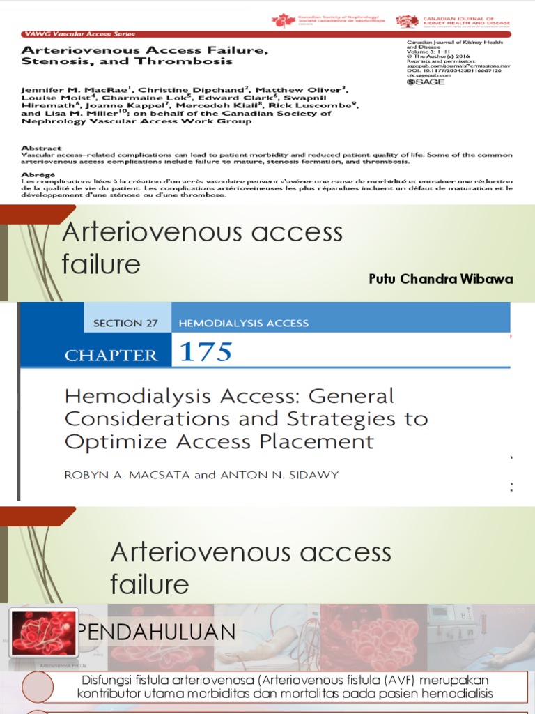 Kegagalan Akses Arteriovenosa dalam Dialisis | PDF