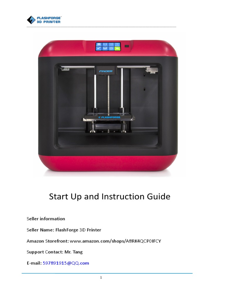 FlashForge Finder 3D Printer Guide | PDF | Software | Computing