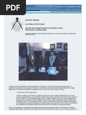 Jewish and Arab Masons in the Holy Land