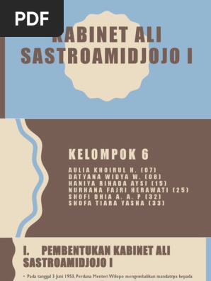 Kabinet Ali Sastroamidjojo I Pdf