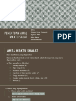 Perhitungan Waktu Shalat