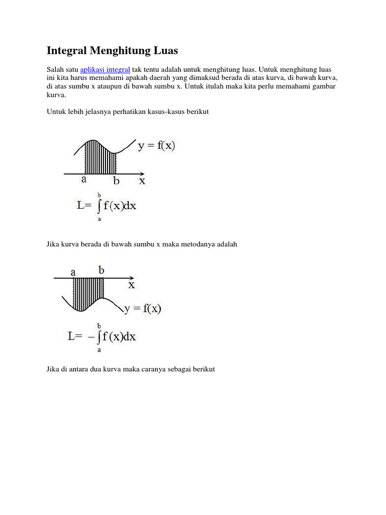 25+ Contoh Soal Integral Luas Daerah Dibawah Sumbu X