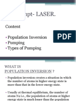 Chpt-LASER.: Content Population Inversion Pumping Types of Pumping