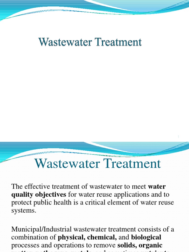 Wastewater Treatment Processes Overview | PDF | Adsorption | Sewage ...
