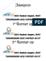 Champion: ASCE Student Chapter, DUET