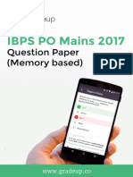 IBPS PO Main 2017 Question Paper English