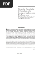 Teoria Realista Ofensiva de Cooperação em Defesa na Unipolaridade