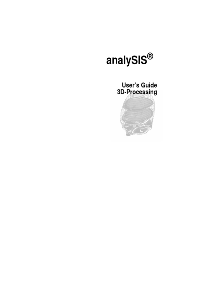 Analysis: User'S Guide 3D-Processing | PDF | 3 D Computer Graphics ...