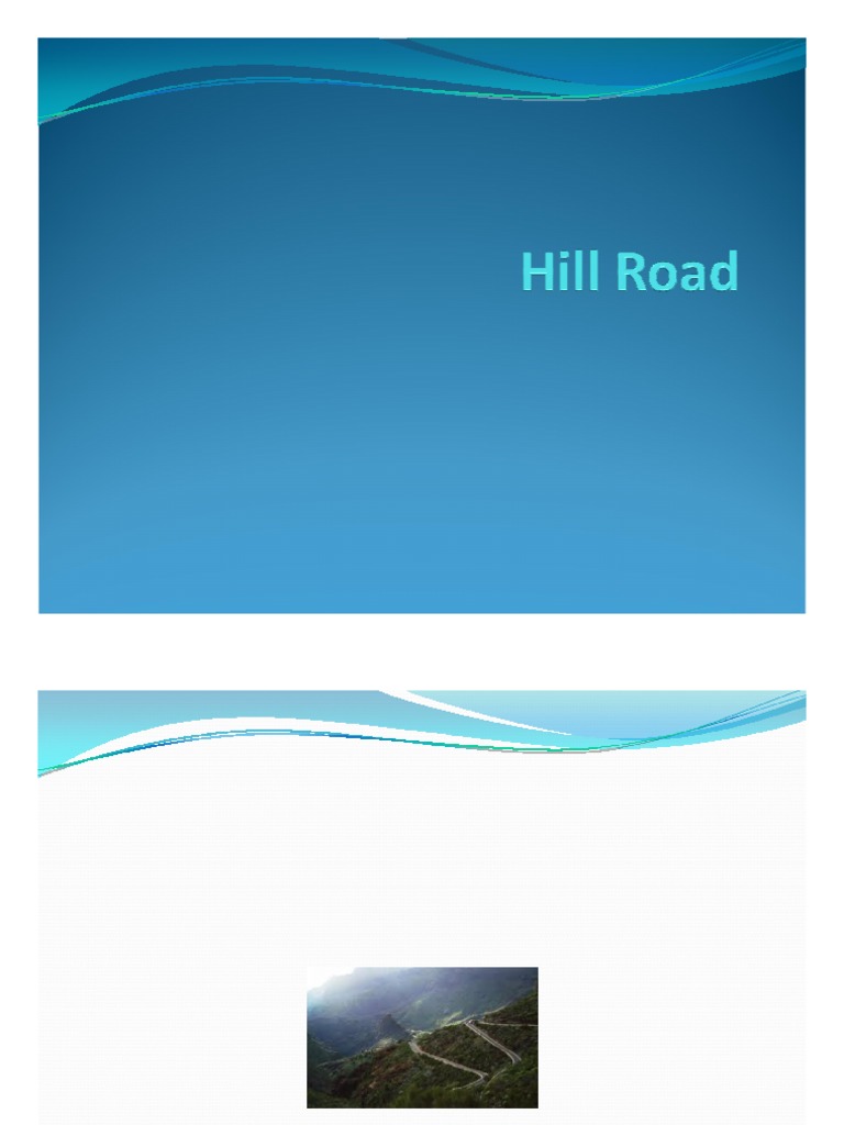 Hill Road PDF Road Civil Engineering