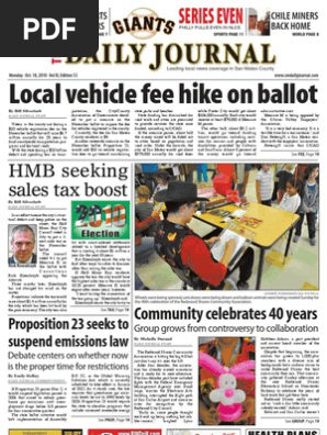 1018 issue of the Daily Journal