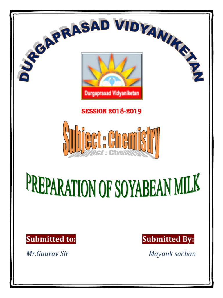 Preparation of SOYABEAN MILK Soybean Milk