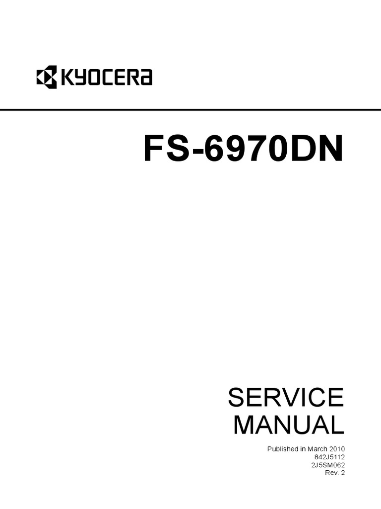 Safety Manual for Service and Maintenance of the FS6970DN Digital