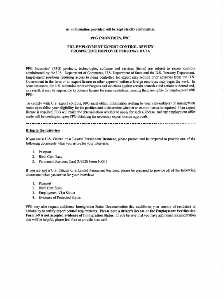 Itar Form PDF | PDF
