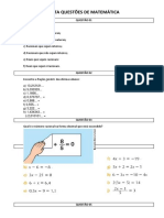 Questões de matemática básica