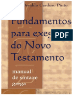 Fundamentos Para Exegese Do Novo Testamento Carlos Osvaldo Cardoso Pinto