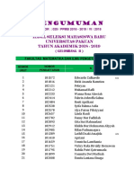 Lulus PMB Gelombang II FMIPA