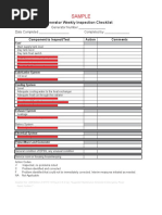 Generator Weekly Inspection Checklist