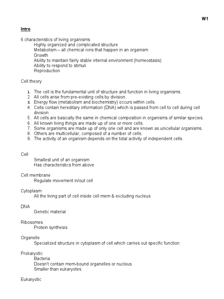 Characteristics and Classification of Life | PDF | Autonomic Nervous ...