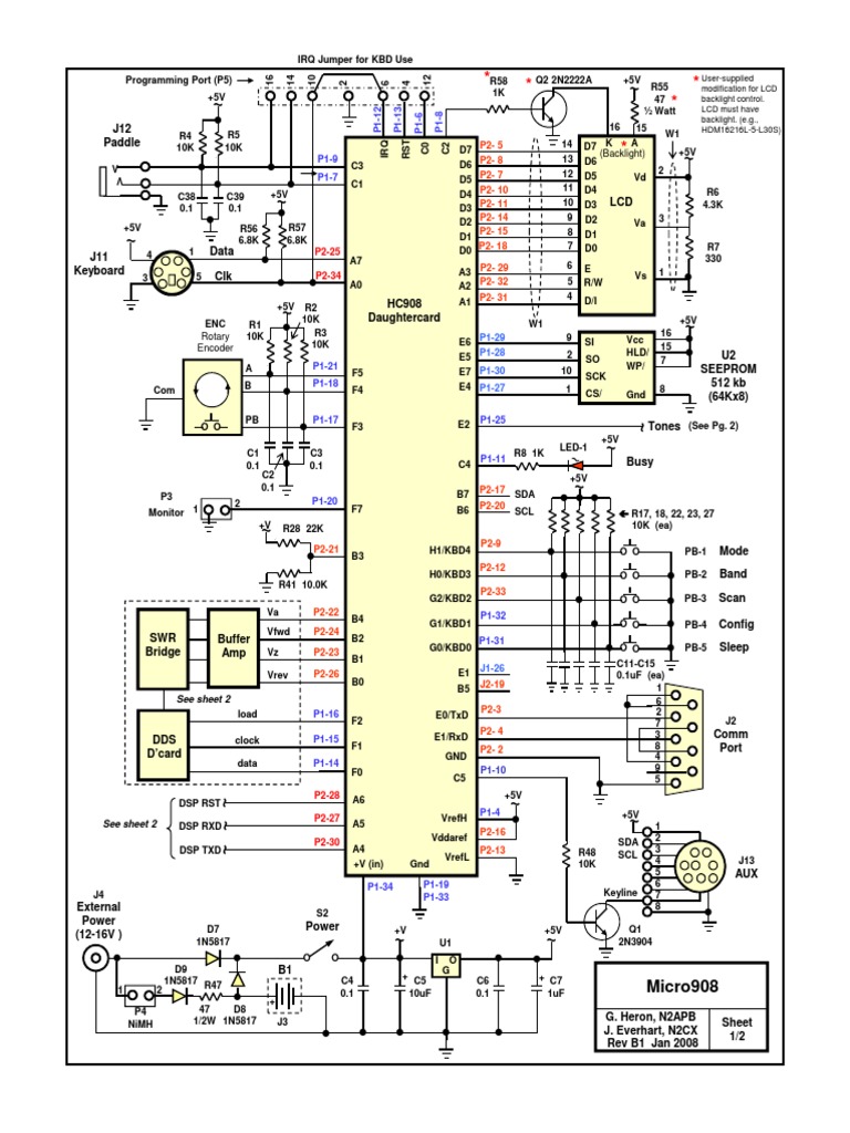 Micro908 Circuit Schematic Overview | PDF