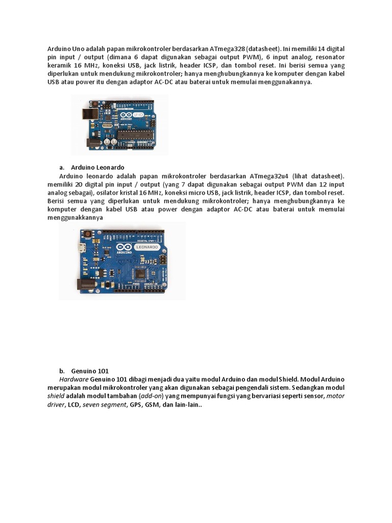 Pengenalan Papan Mikrokontroler Arduino | PDF | Game & Aktivitas ...