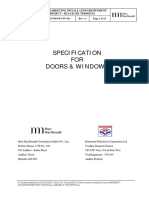 Appendix I - Specification For Doors & Windows