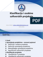 KLASIFIKACIJA I Osobine Softverskih Projekata