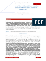 The influence of the Calsium Silicate panel on Soil-paper walls in low income houses in Indonesia