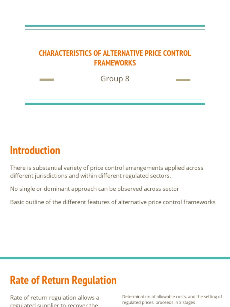 Characteristics of Alternative Price Control Frameworks | PDF ...