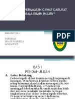 Seminar Keperawatan Gawat Darurat "Trauma Brain Injury": Kelompok V: Safizran Mia Sumarsela Lindawati