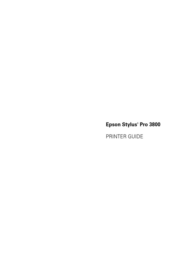 Epson Stylus Pro 3800 Portrait Edition | PDF | Macintosh | Ip Address