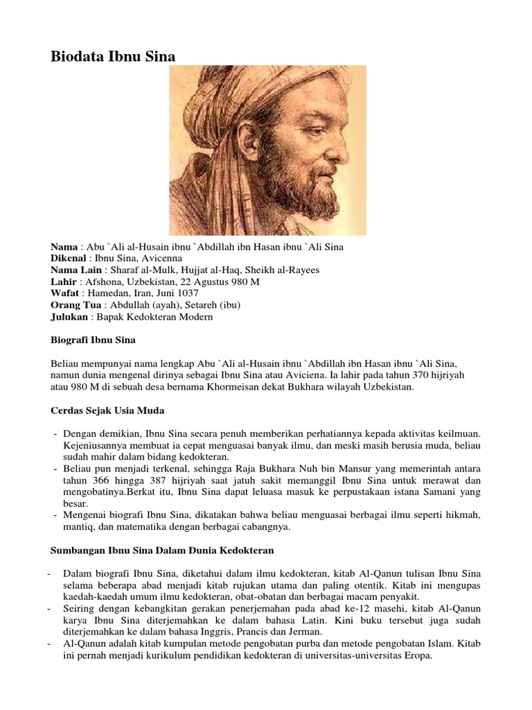 Biodata Ibnu Sina Agama Pdf