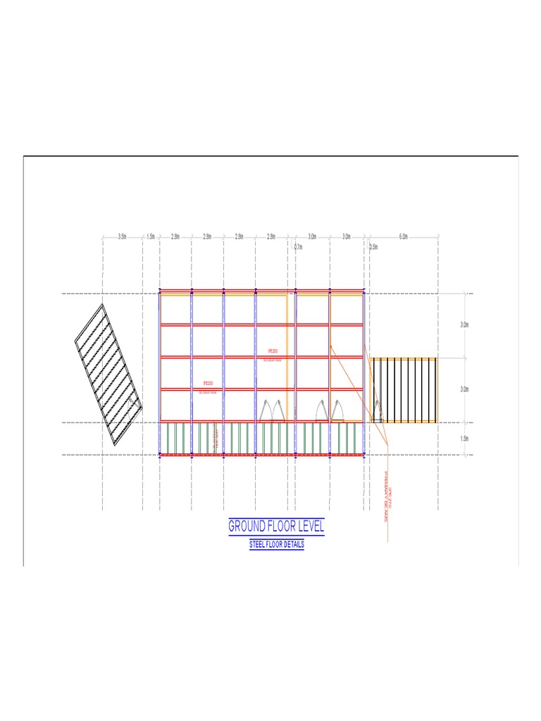 Ground Floor Level: 3.5m 1.5m 2.8m 2.8m 2.8m 2.8m 0.7m 3.0m 3.0m 0.5m 6 ...