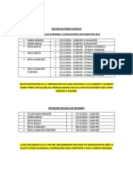 Calendario de Examenes 2do Semestre