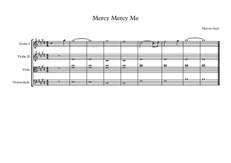 Mercy Mercy Me - Partitura Completa | PDF