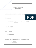 Project Proposal Proforma: Candidate's Information (To Be Filled by The Candidate) Date