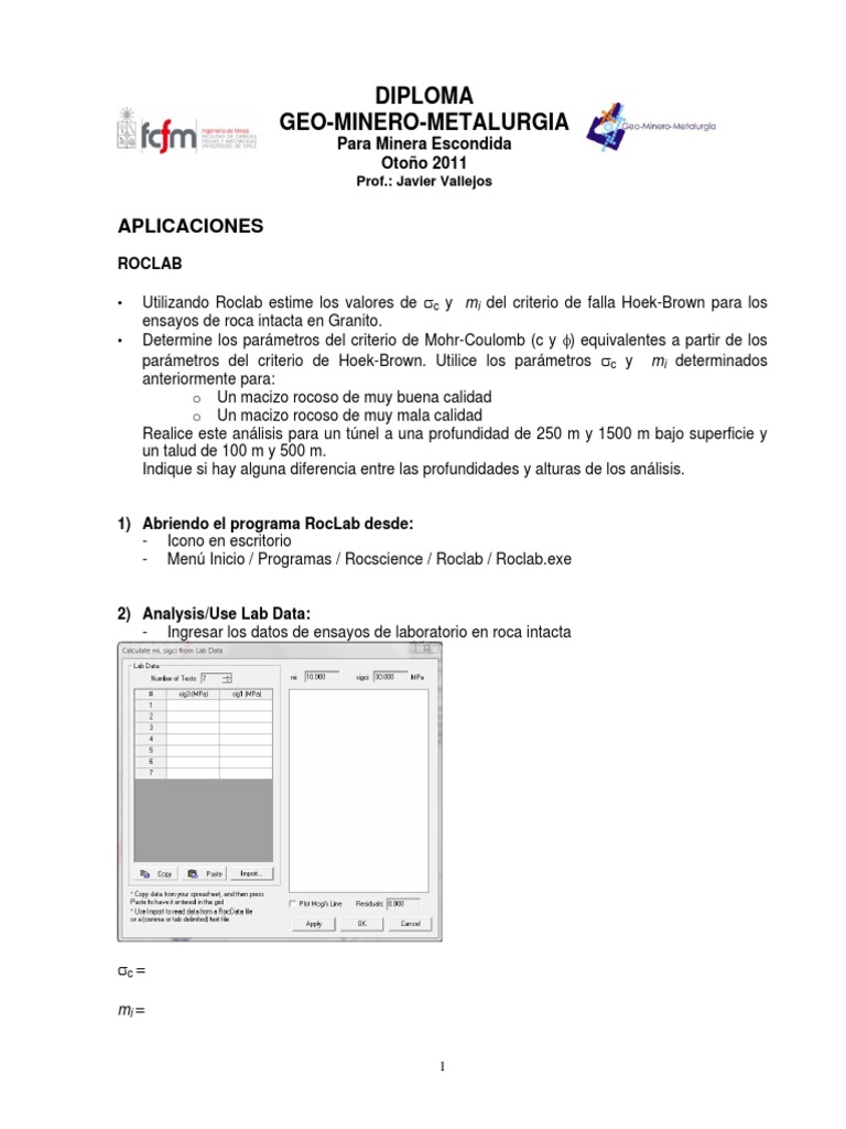 8 Aplicaciones RocLab PDF | PDF | Métodos y materiales de enseñanza ...