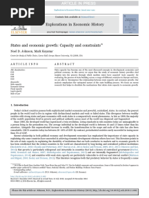 States and Economic Growth: Capacity and Constraints