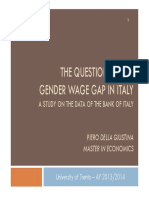 Gender Wage Gap in Italy: A Study Using Bank of Italy Data