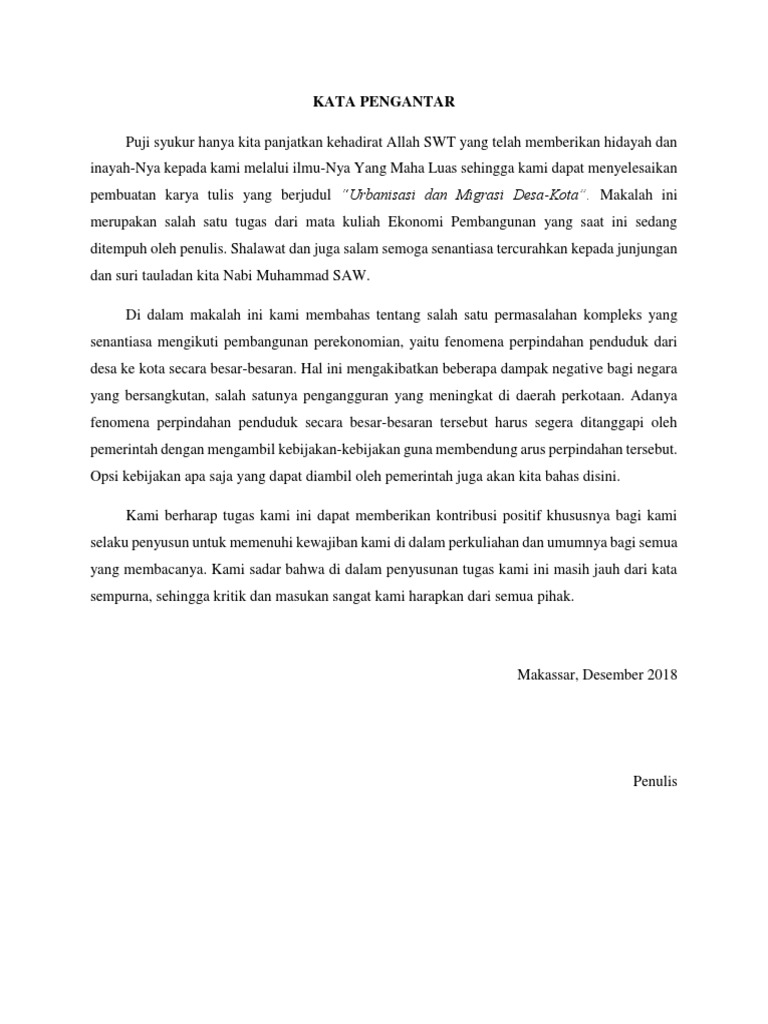 Urbanisasi Dan Migrasi Desa Ke Kota1 Pdf