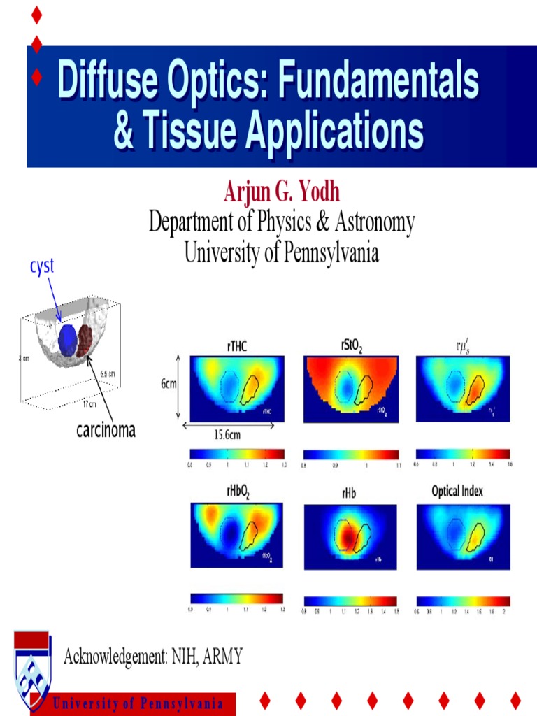 Diffuse Optics in Tissue Applications | PDF | Scattering | Hypoxia ...