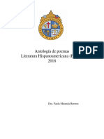 Antología de Poemas Literatura Hispanoamericana (Poesía) 2018