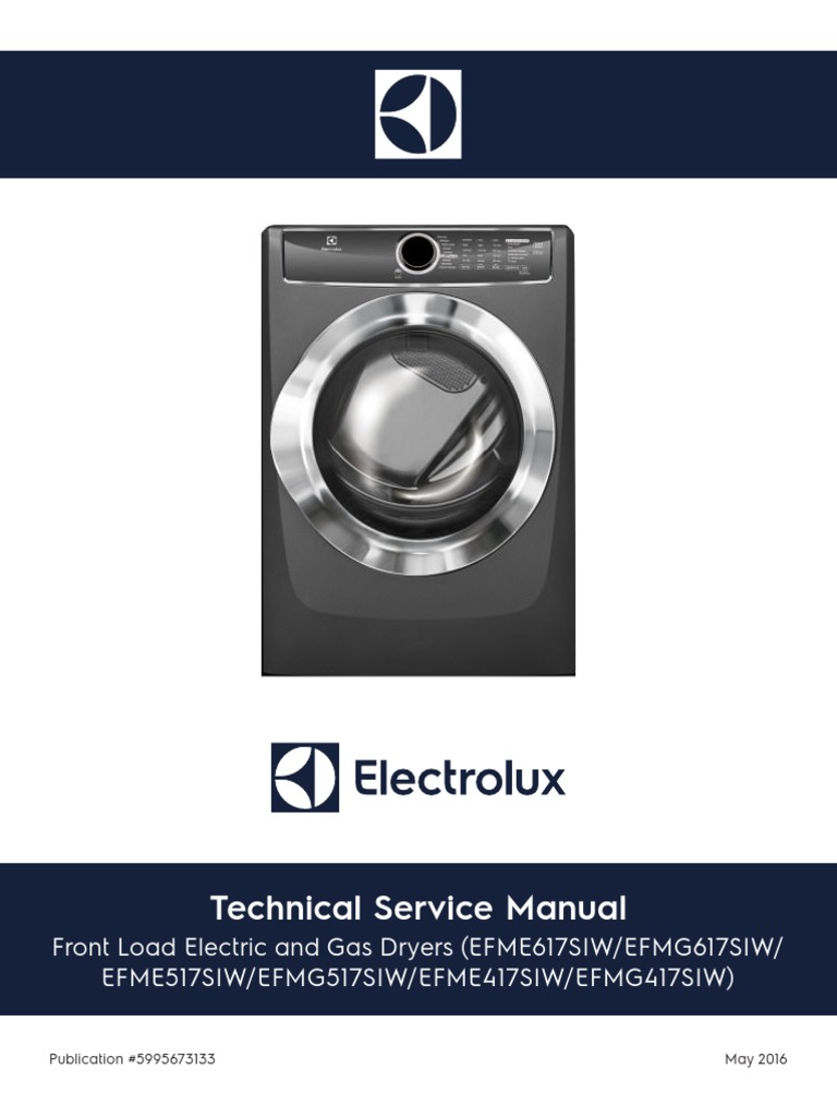 2016 Electrolux LuxCare Dryer PDF Thermostat Electrical