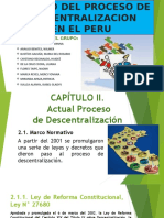 El Proceso de Descentralización en El Perú