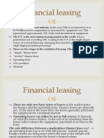Financial Leasing: Leasing Is A Significant Industry. in The Year 2004, It Accounted For Over