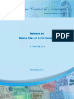 Informe de Deuda Pública de Nicaragua III Trimestre 2018