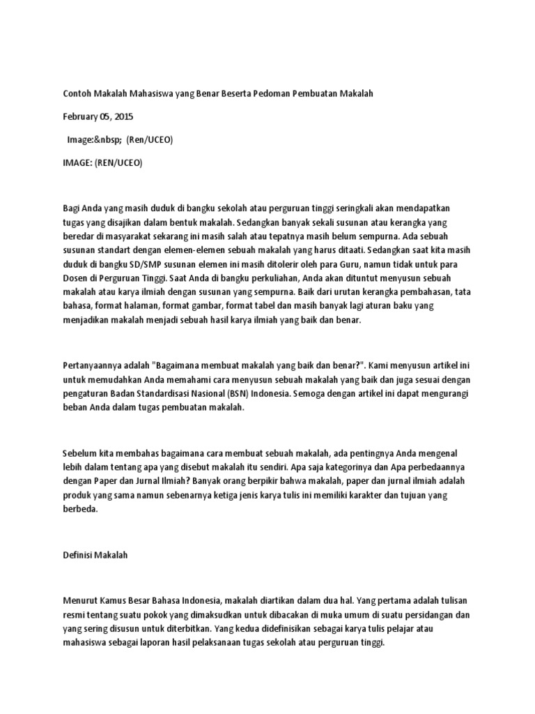 Contoh Makalah
